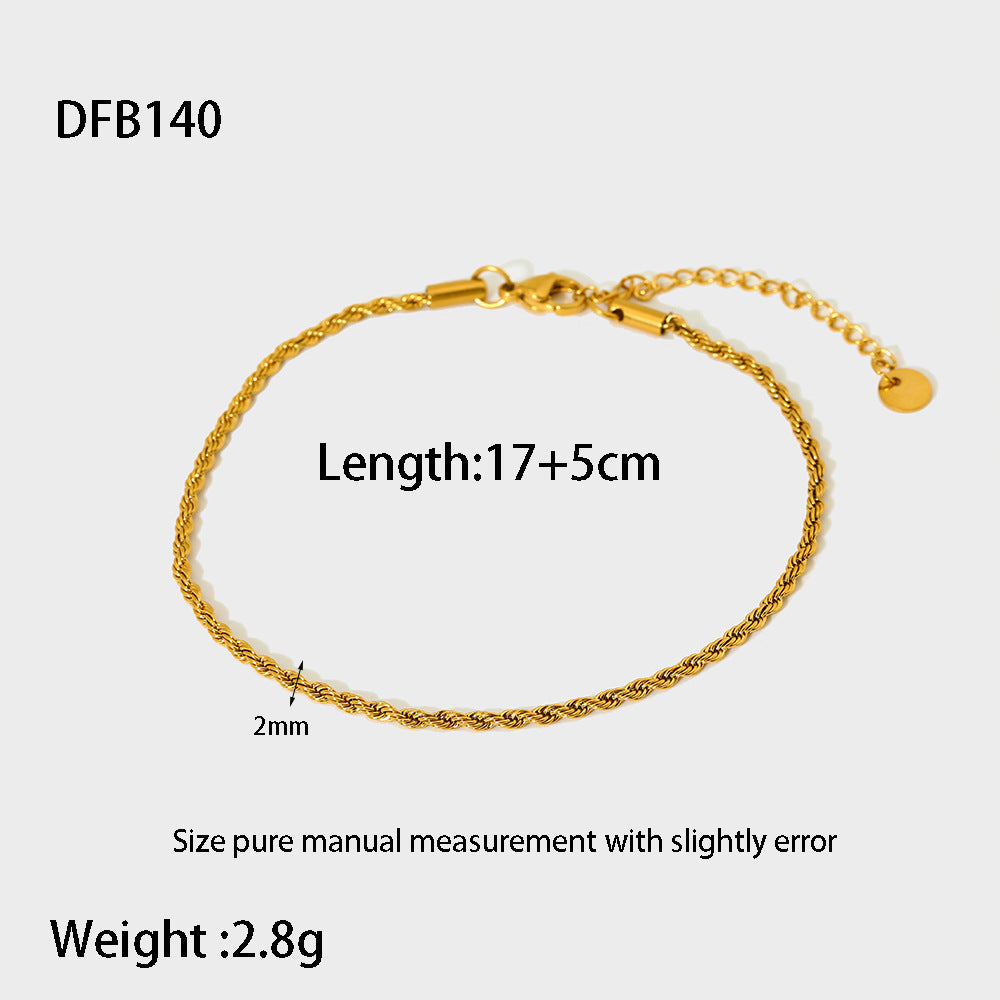 Elegant Gold Hemp Flower Bracelet