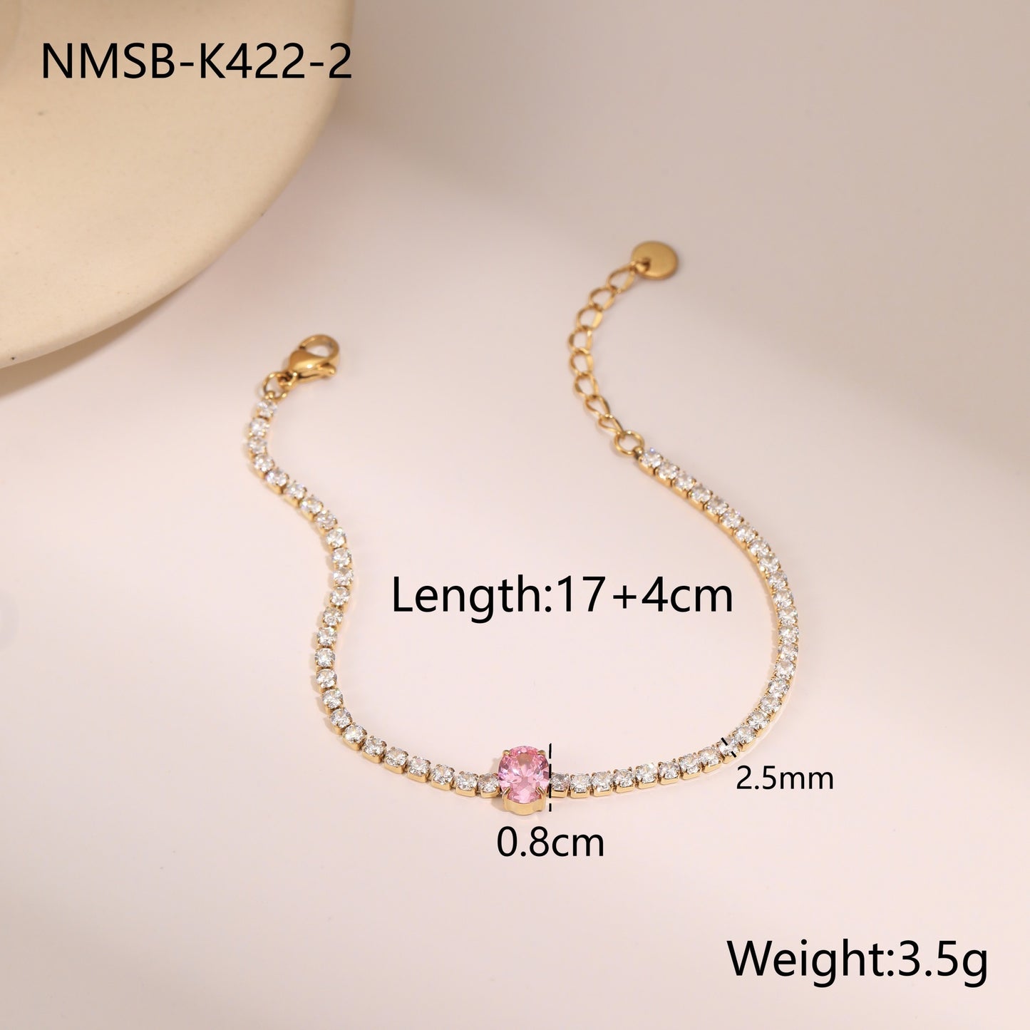 Titanium Steel Zircon Bracelet