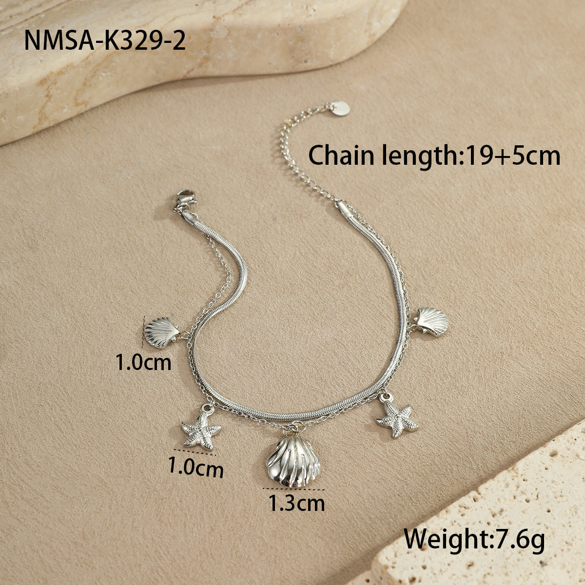 Ocean Style Stainless Steel Anklet