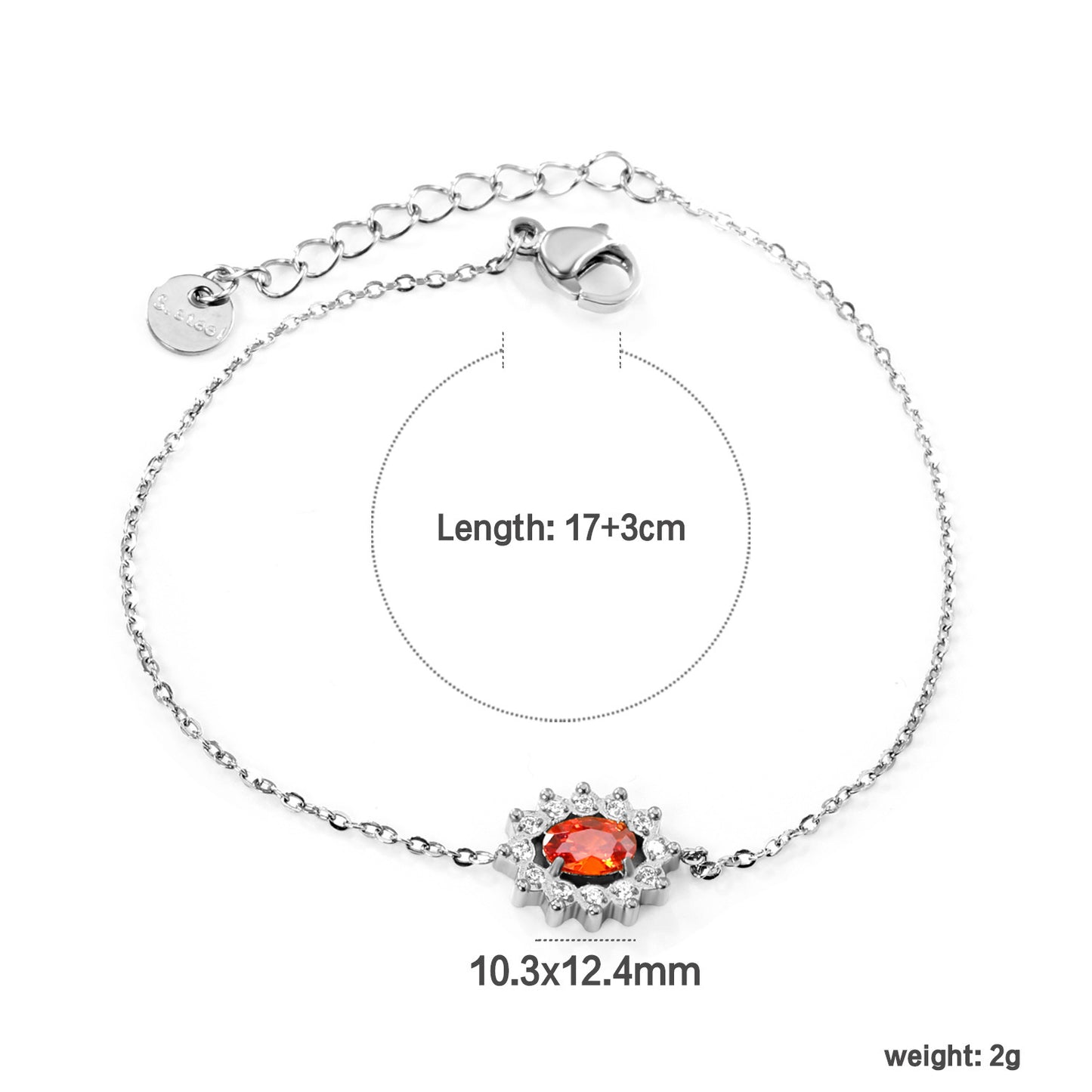Elegant Round Drop Bracelet