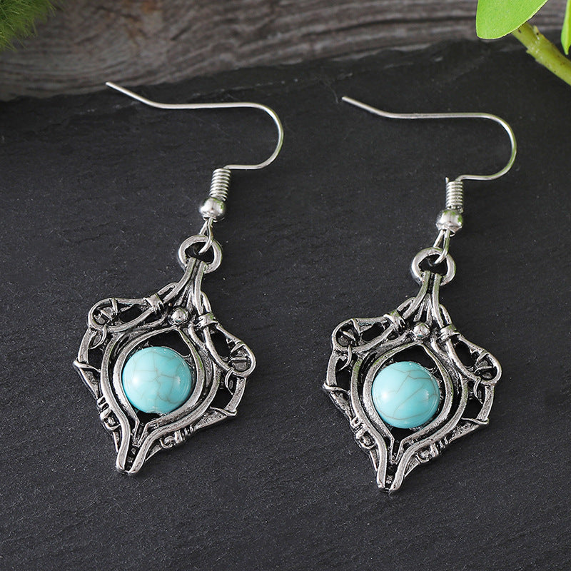 Retro Gem Winding Earrings