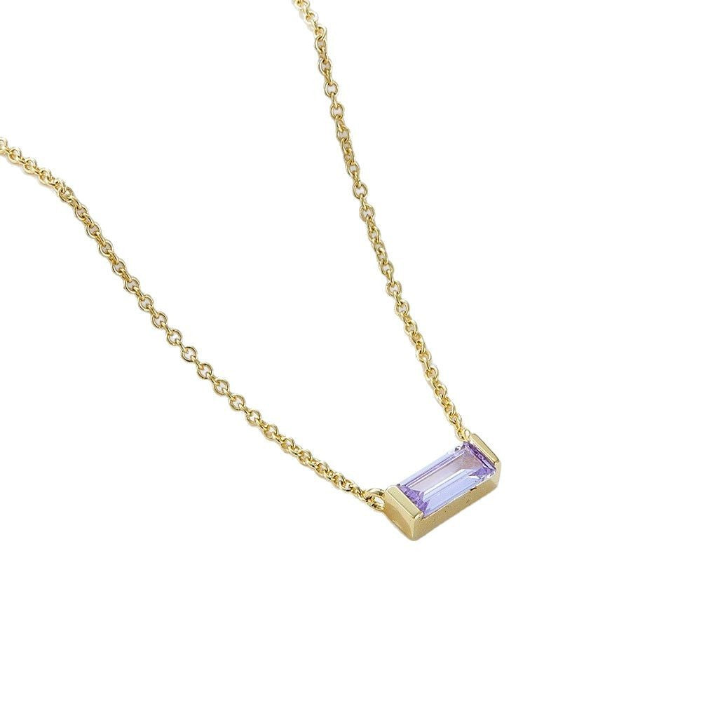Twelve Birthstone Clavicle Necklace
