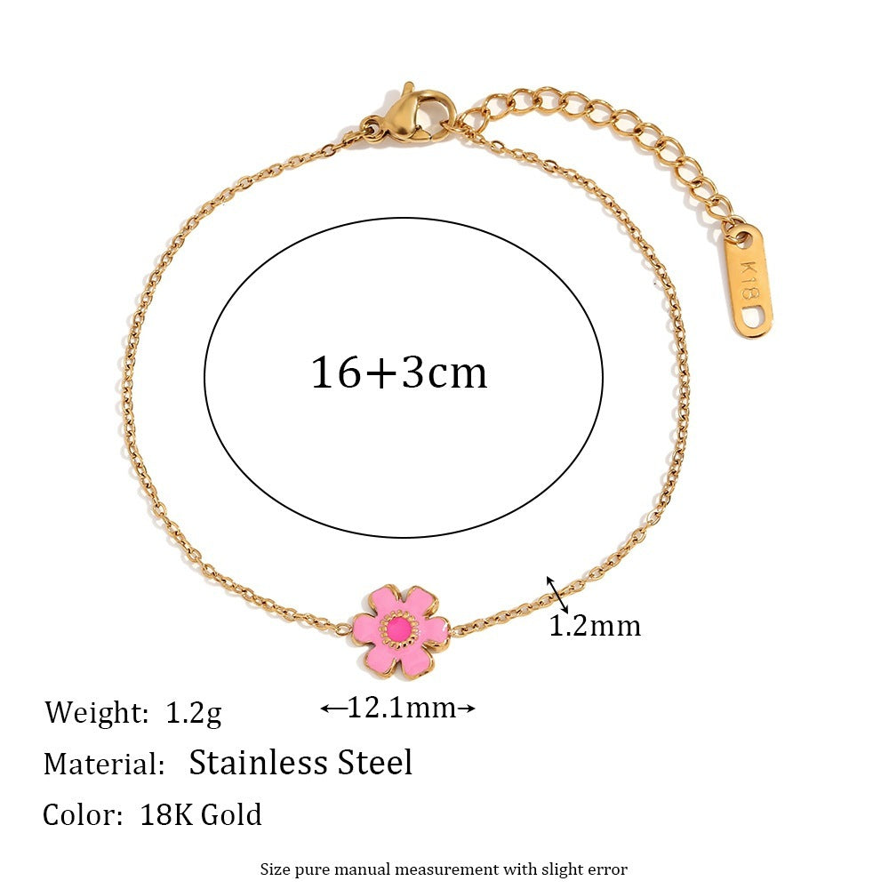 Gold Drop Petal Bracelet