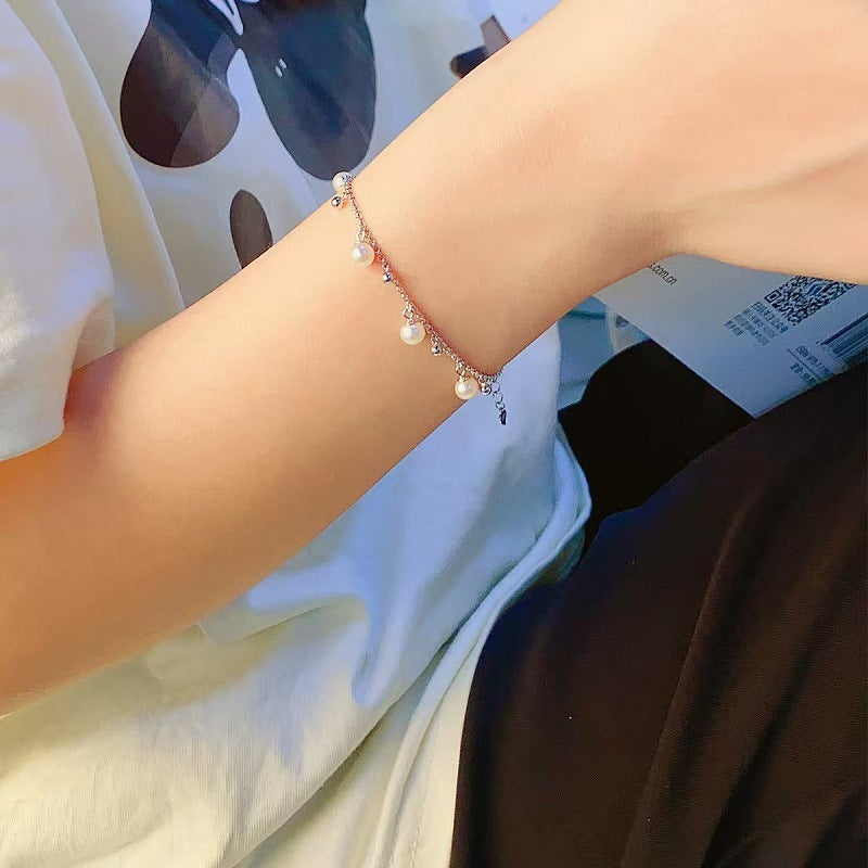 Starry Pearl Tassel Bracelet