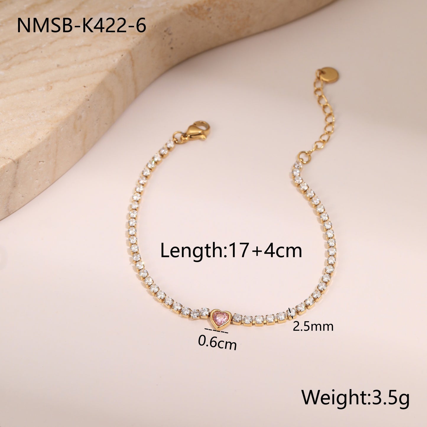 Titanium Steel Zircon Bracelet