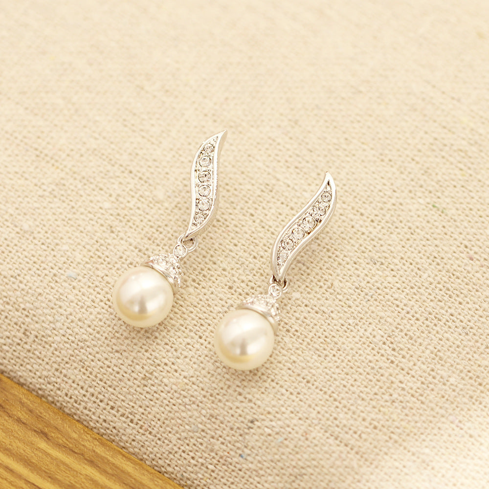 Classic Gold Plated Pearl Earrings