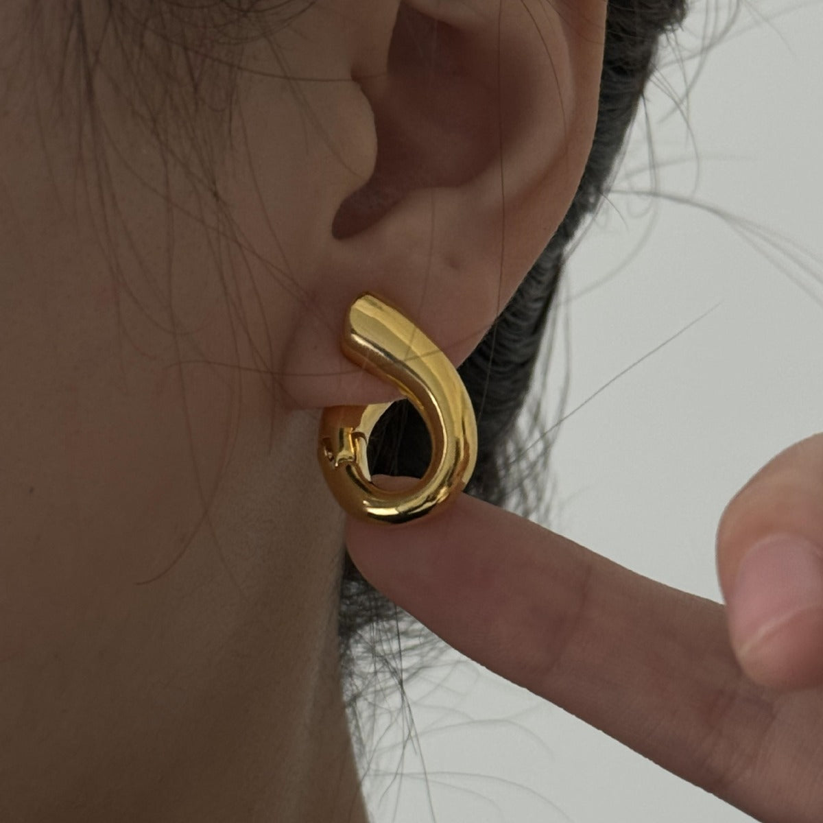 Heart-Shaped Buckle Earrings