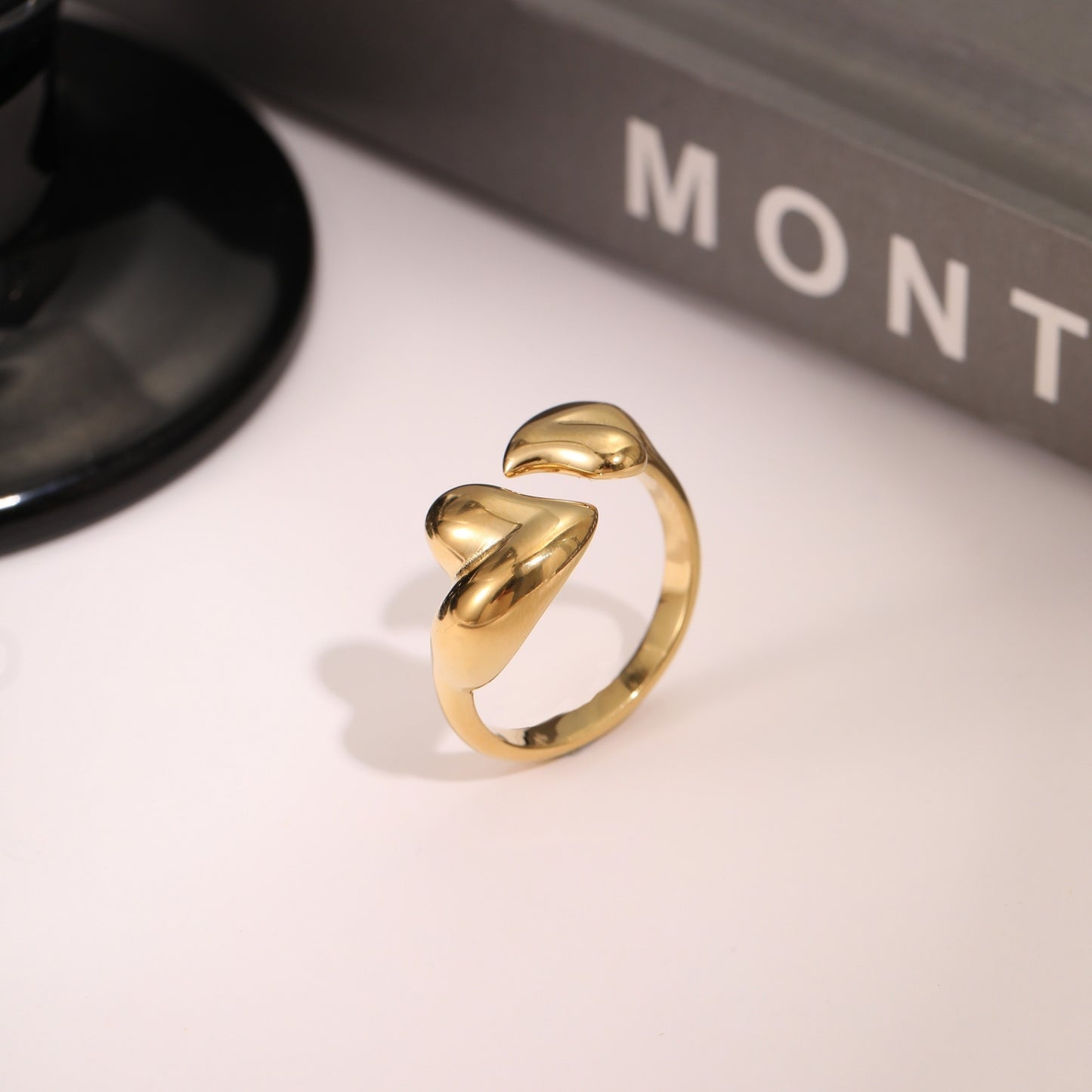Geometric Open Titanium Ring