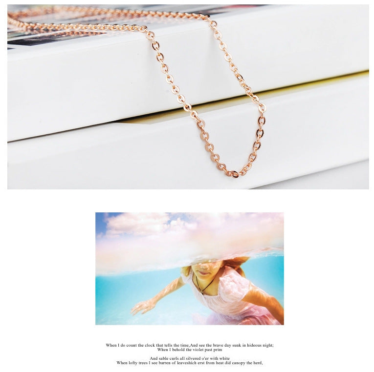 Heart-Shaped Pink Crystal Necklace
