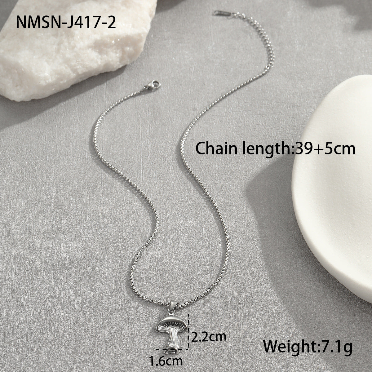 Coconut Fishtail Stainless Steel Necklace