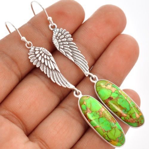 Retro Geometric Enamel Earrings