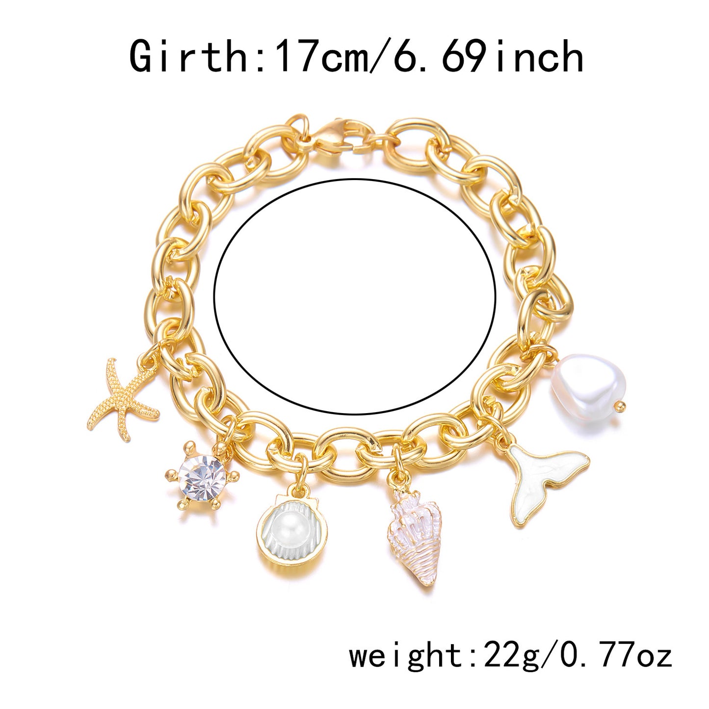 Starfish Pearl Fishtail Necklace