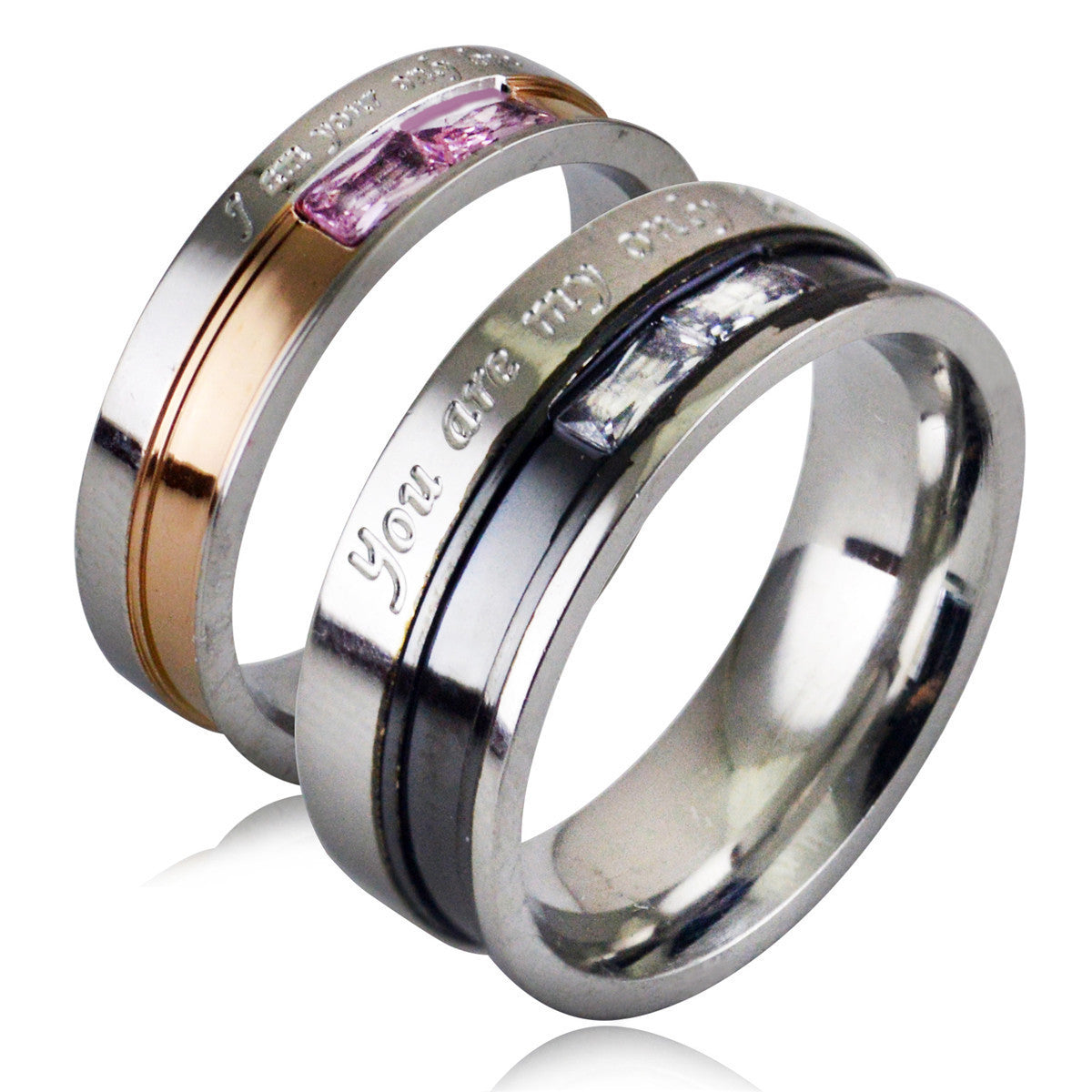 Timeless Titanium Couple Ring
