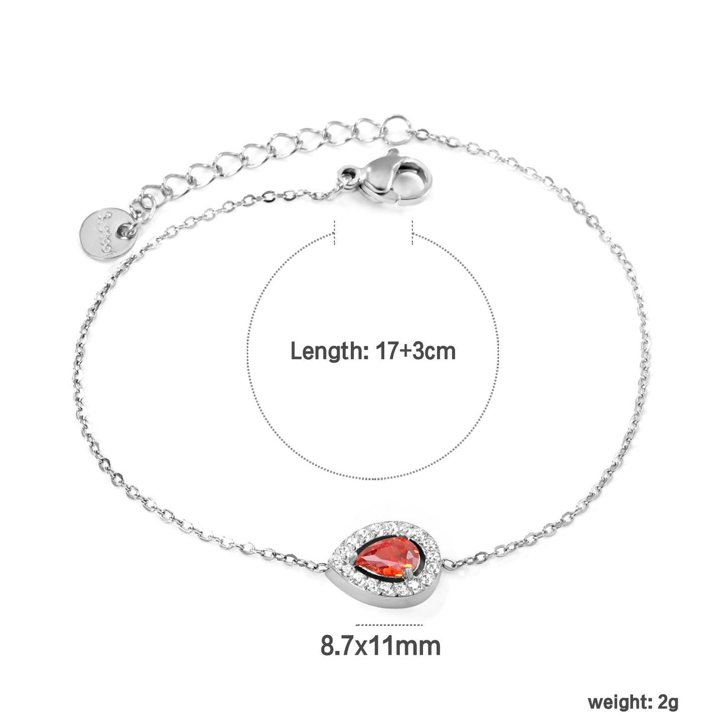 Elegant Round Drop Bracelet