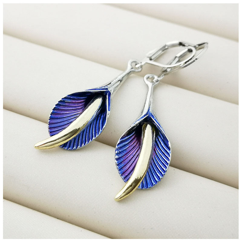 Retro Bohemian Earrings in Purple