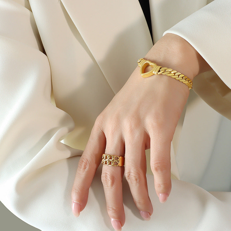 Trendy Gold Plated Bracelet