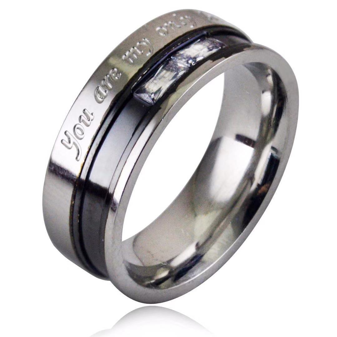 Timeless Titanium Couple Ring