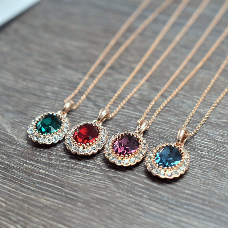 Elegant Oval Color Necklace