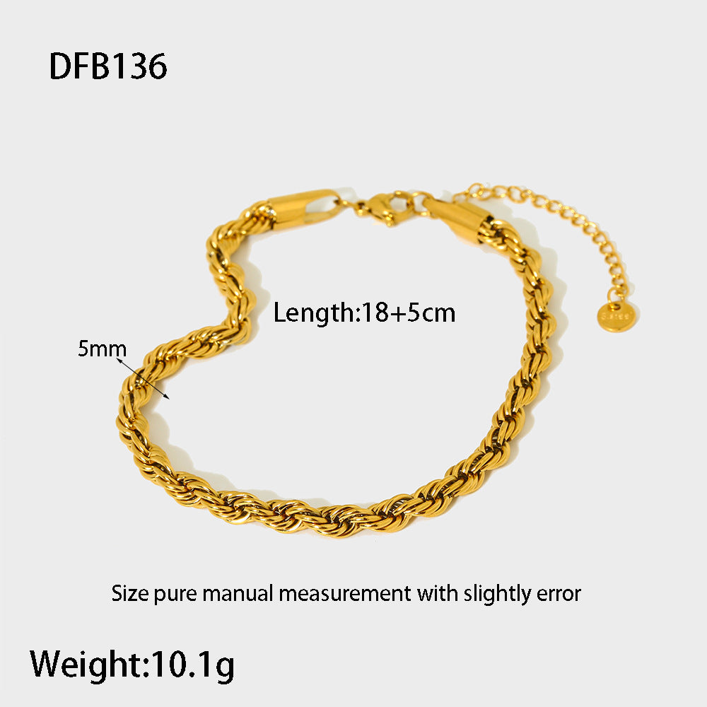 Elegant Gold Hemp Flower Bracelet