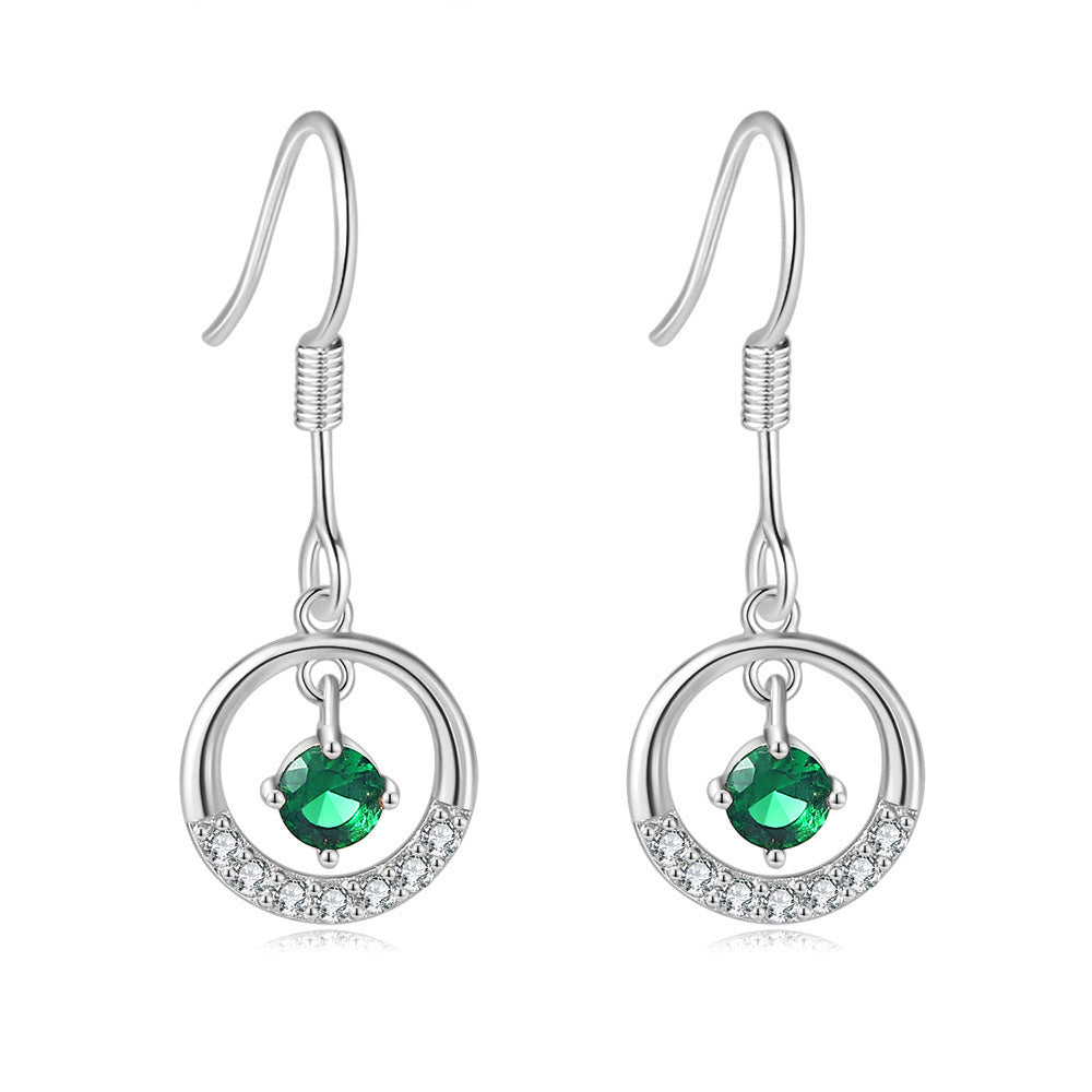 Elegant Beccarite Round Earrings