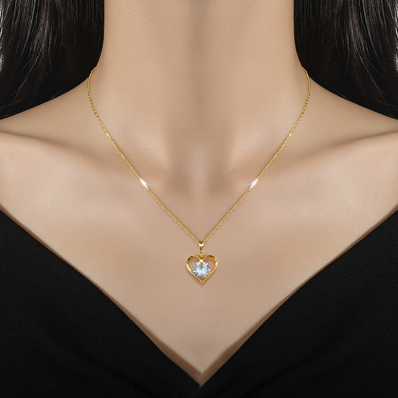Gorgeous Heart Zircon Necklace