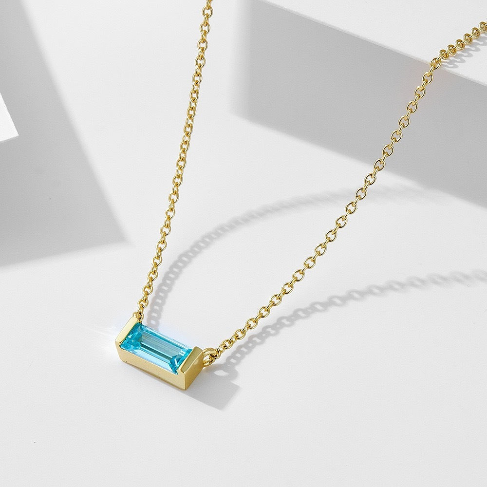Twelve Birthstone Clavicle Necklace