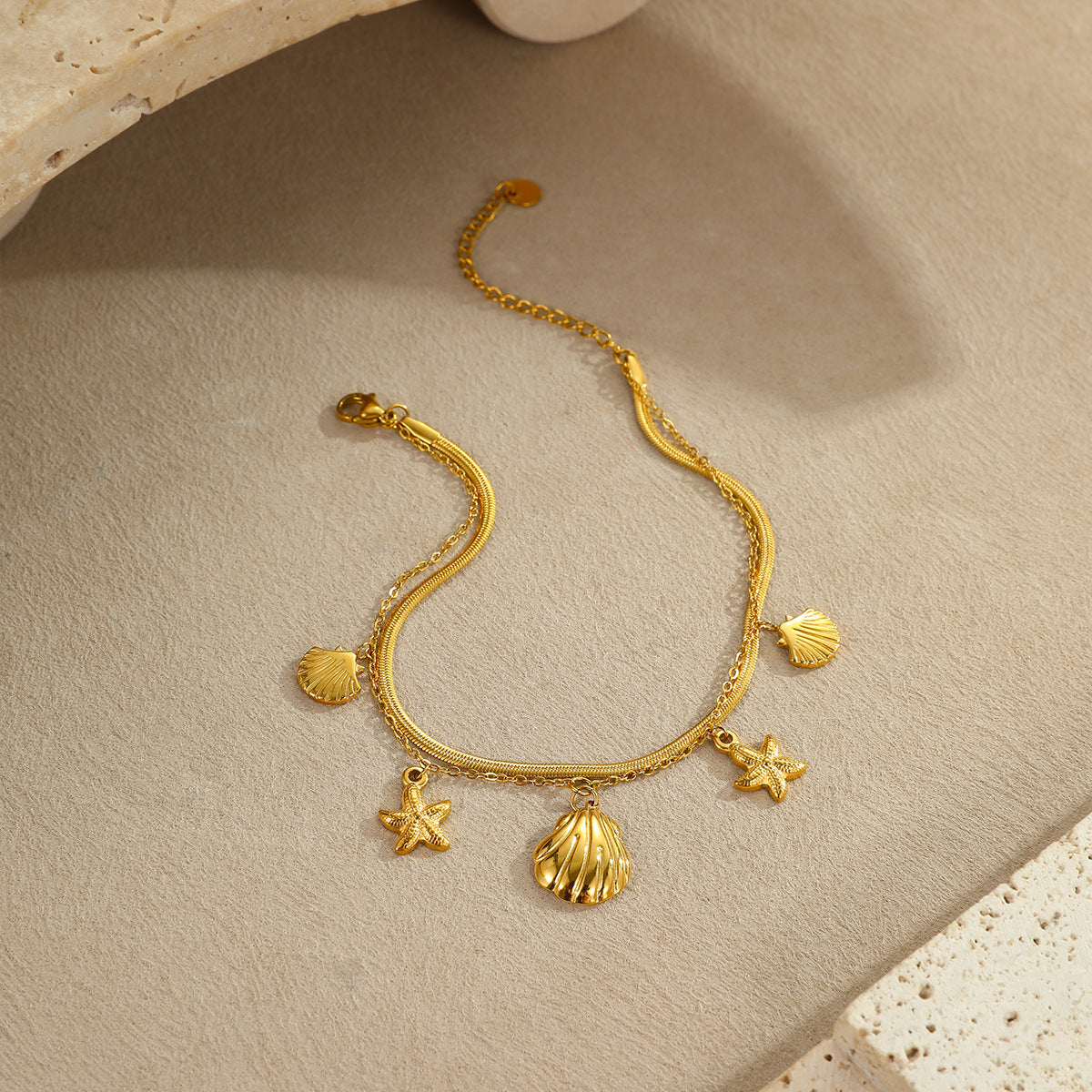 Ocean Style Stainless Steel Anklet