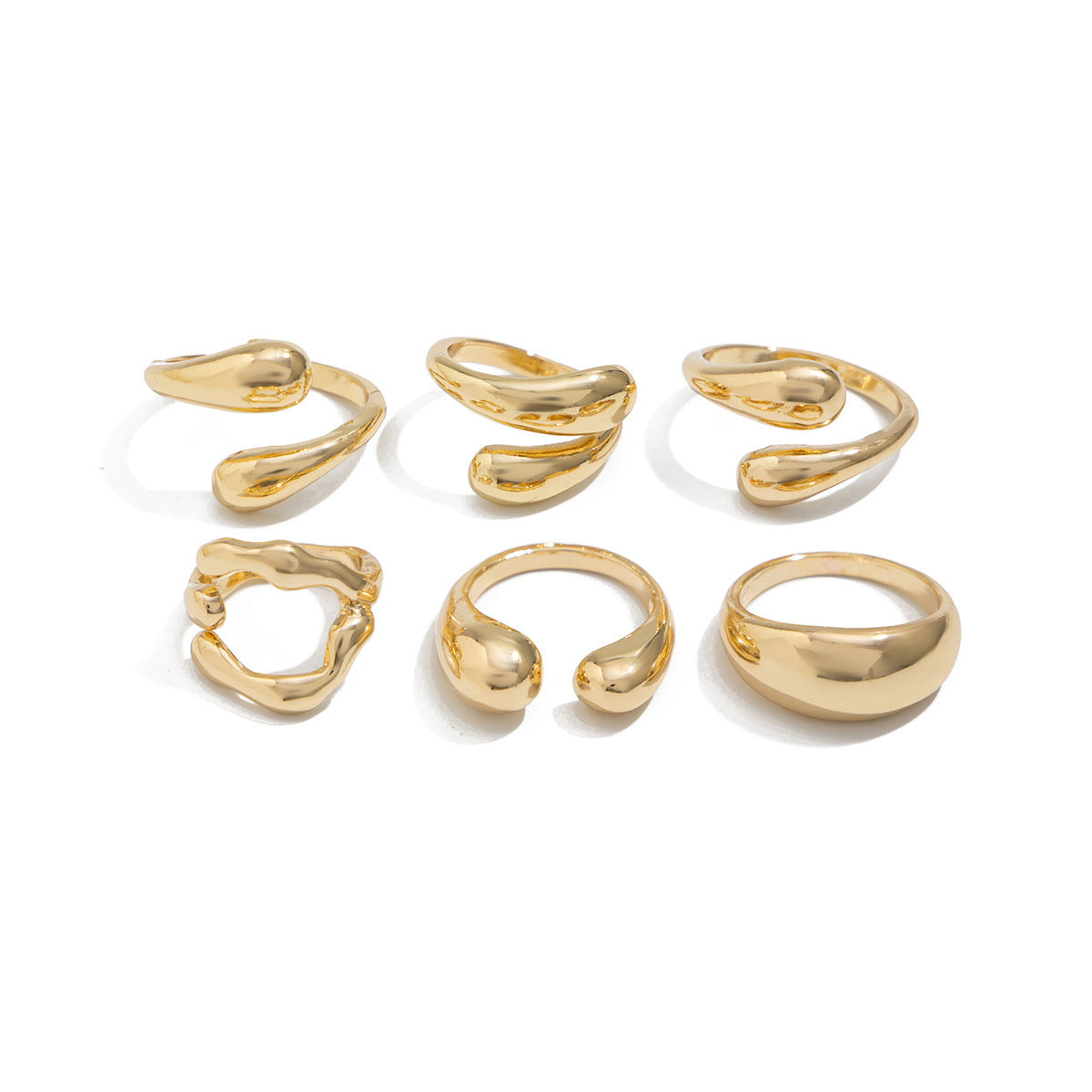 Liquid Lava Ring and Earrings Set