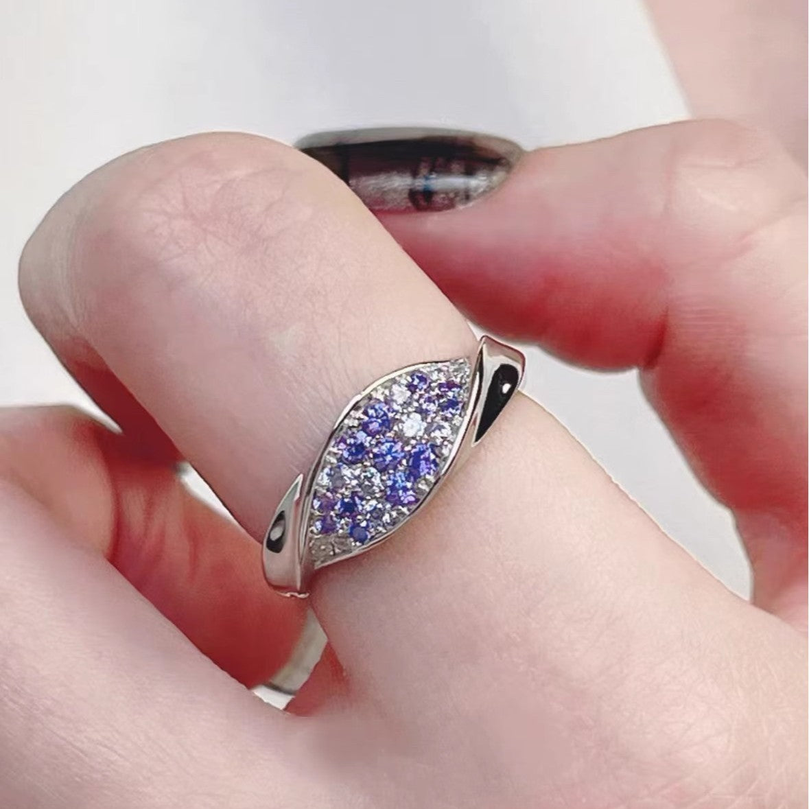 Lavender Diamond Elegance Ring