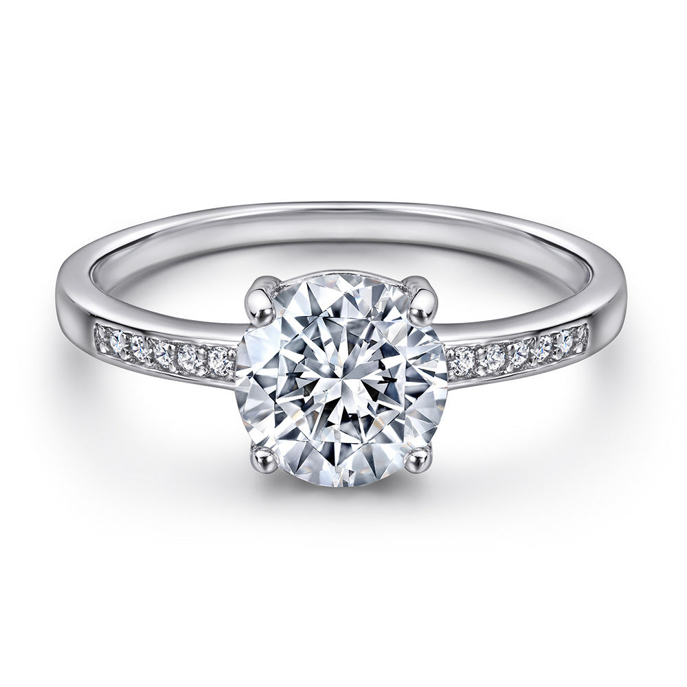 Elegant Zircon Silver Ring