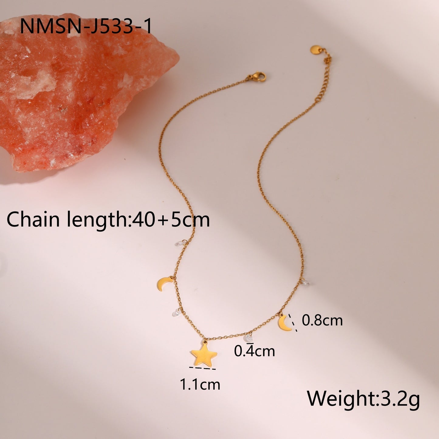 Zircon Star Pendant Necklace