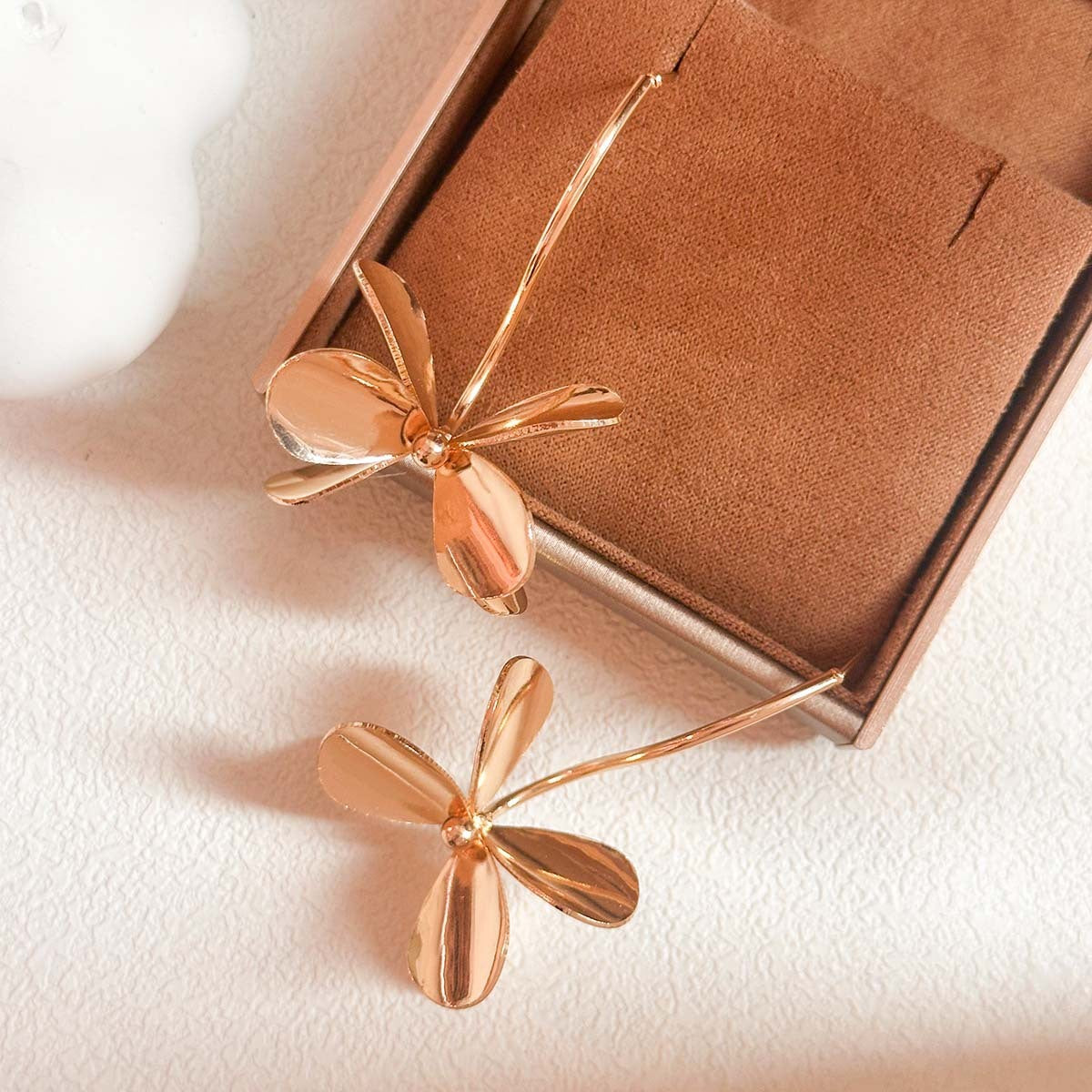 Elegant Leaf Dragonfly Earrings