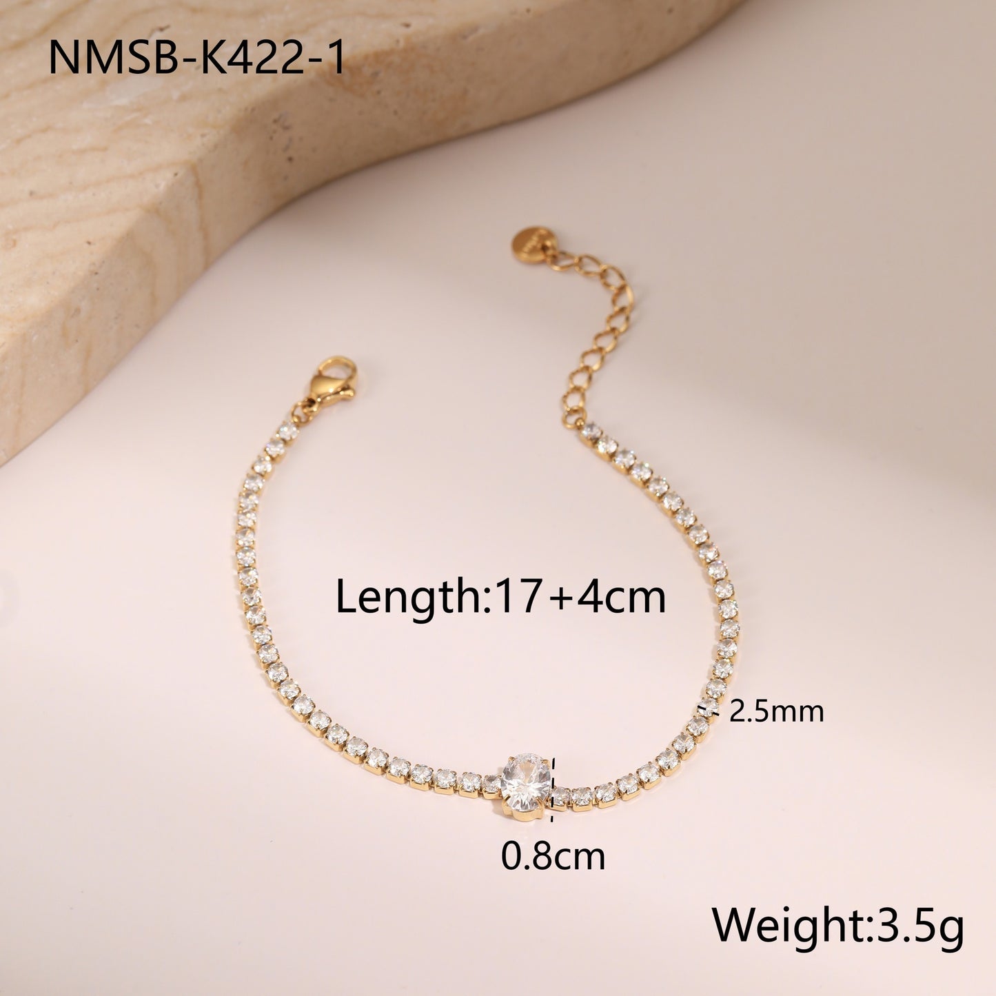 Titanium Steel Zircon Bracelet