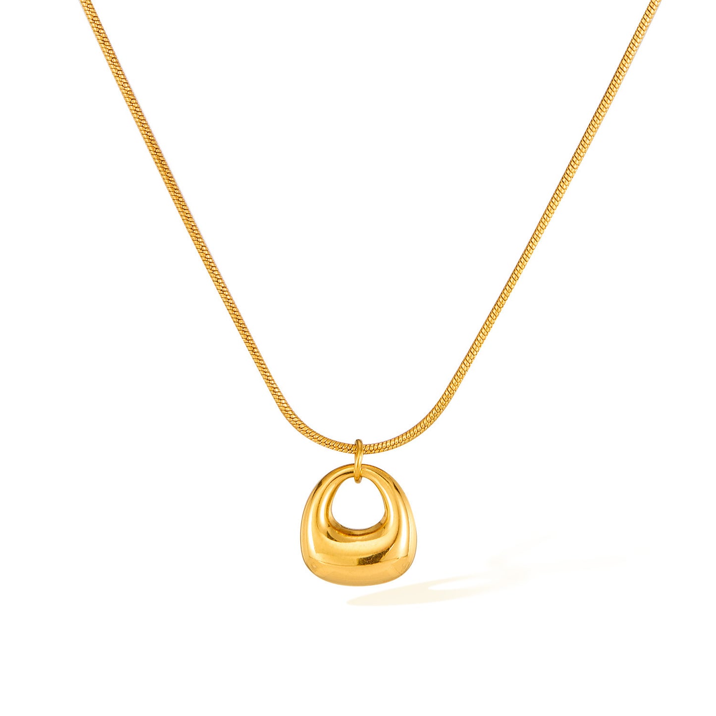 Geometric Titanium Necklace for Elegance