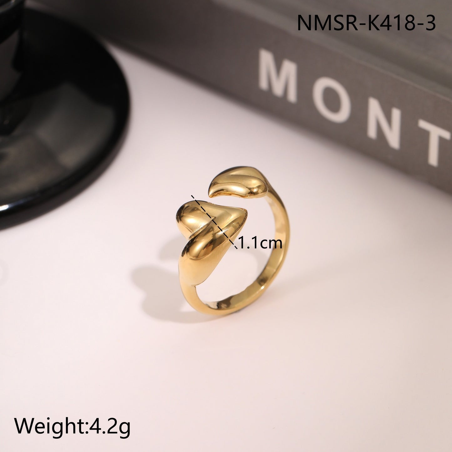 Geometric Open Titanium Ring