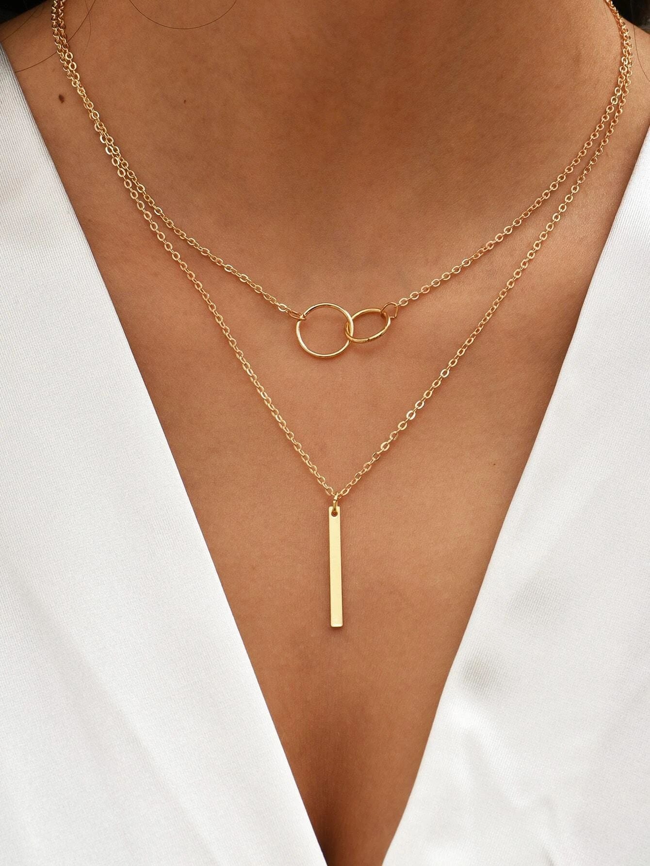 Elegant Bar Rod Necklace