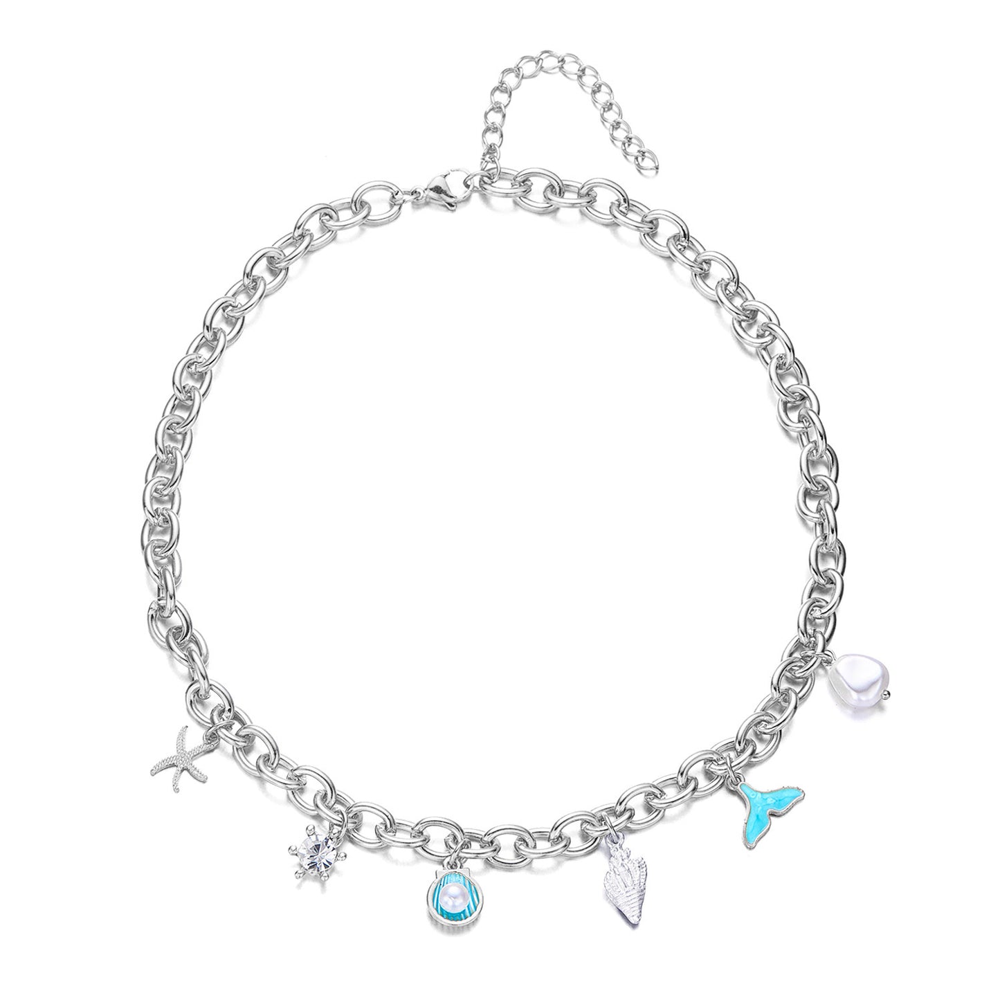 Starfish Pearl Fishtail Necklace
