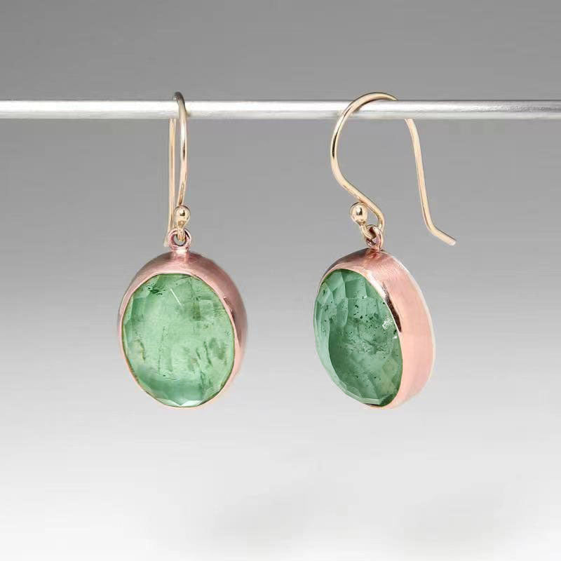 Elegant Blue Gem Earrings