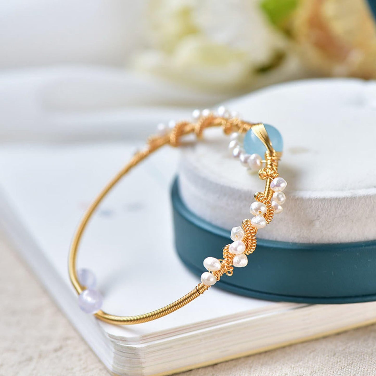 Vintage Pearl Braided Bracelet