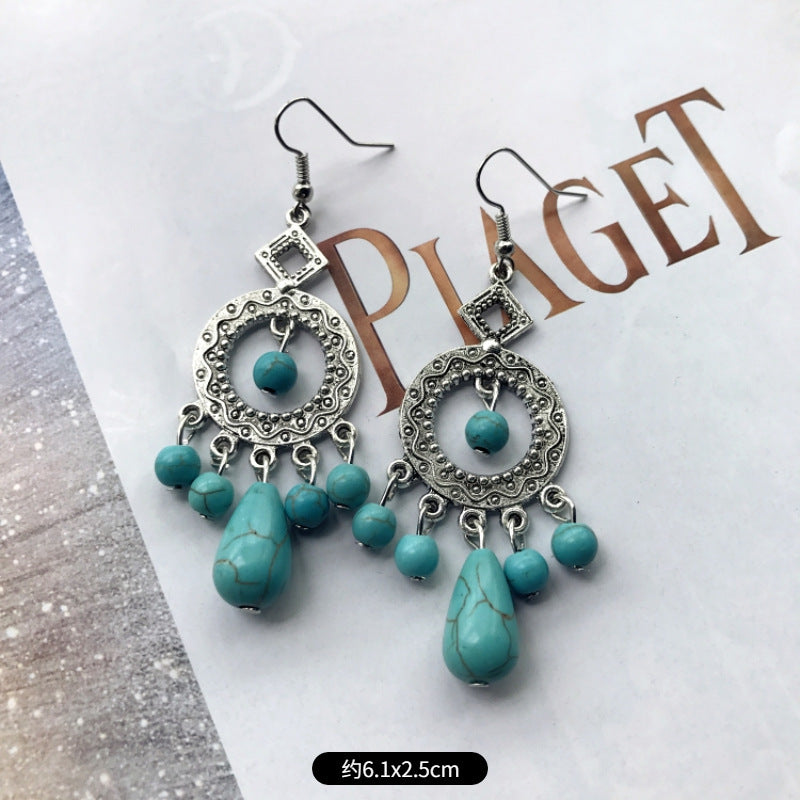 Retro Turquoise Elegance Earrings