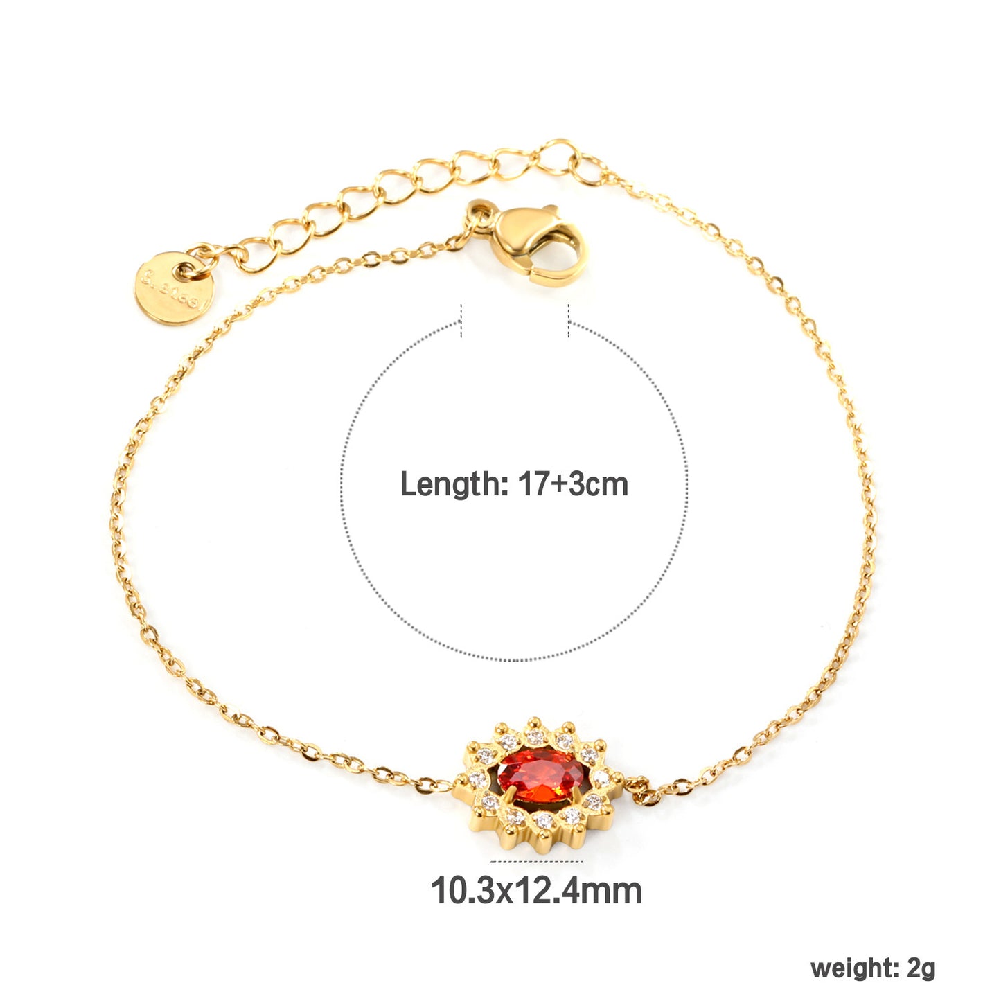 Elegant Round Drop Bracelet