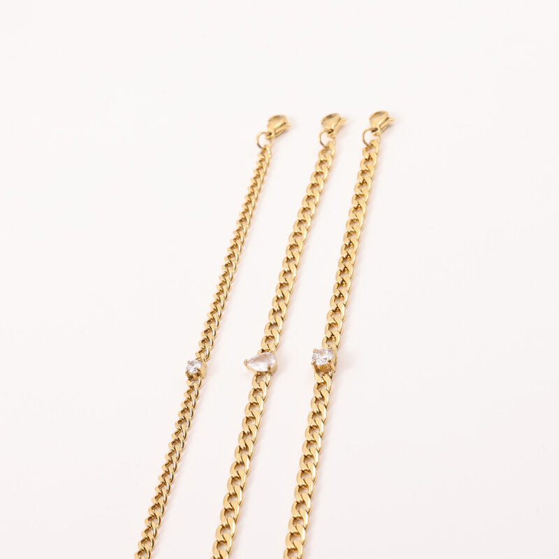 Elegant Titanium Gold Bracelet