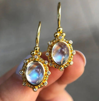 Retro Gold Shimmer Earrings