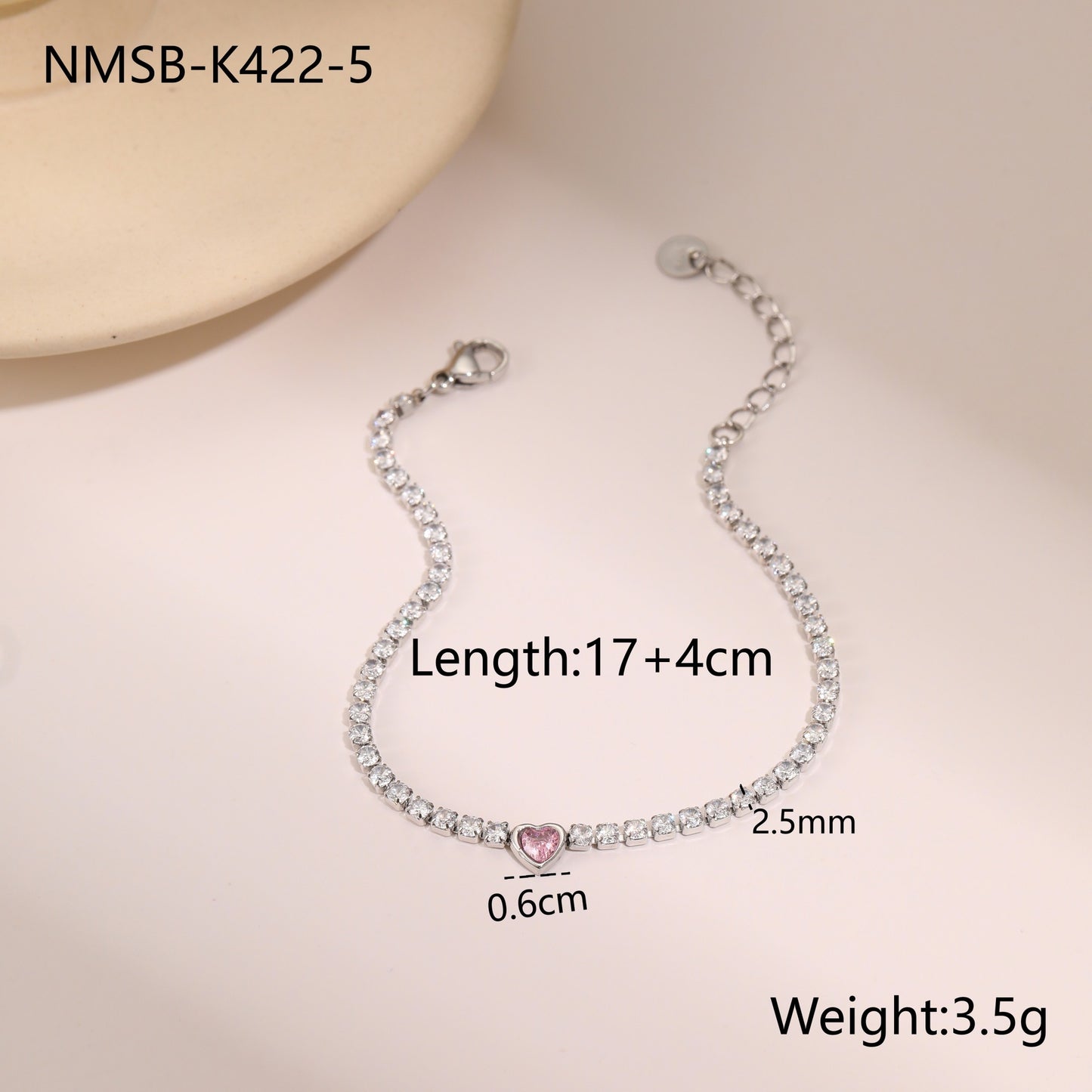 Titanium Steel Zircon Bracelet