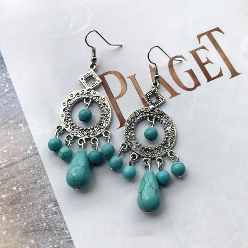 Retro Turquoise Elegance Earrings