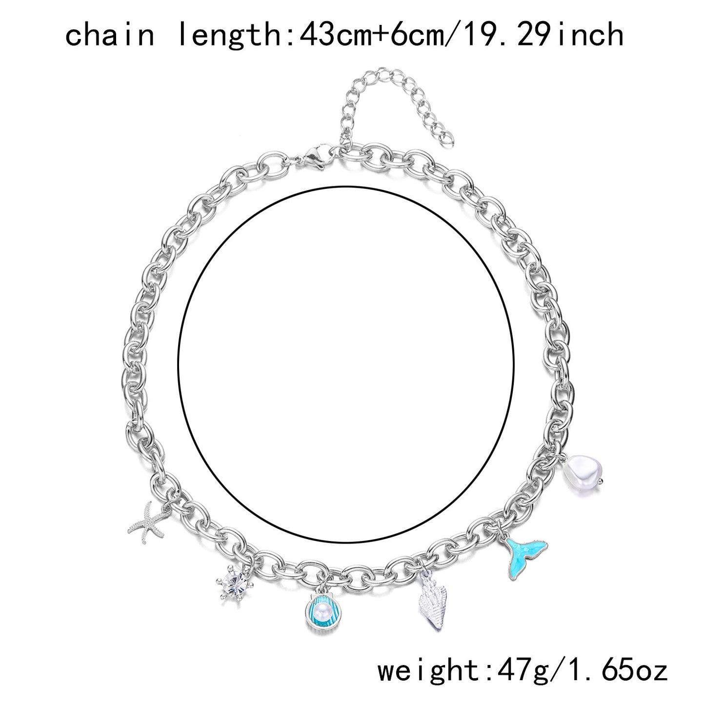 Starfish Pearl Fishtail Necklace