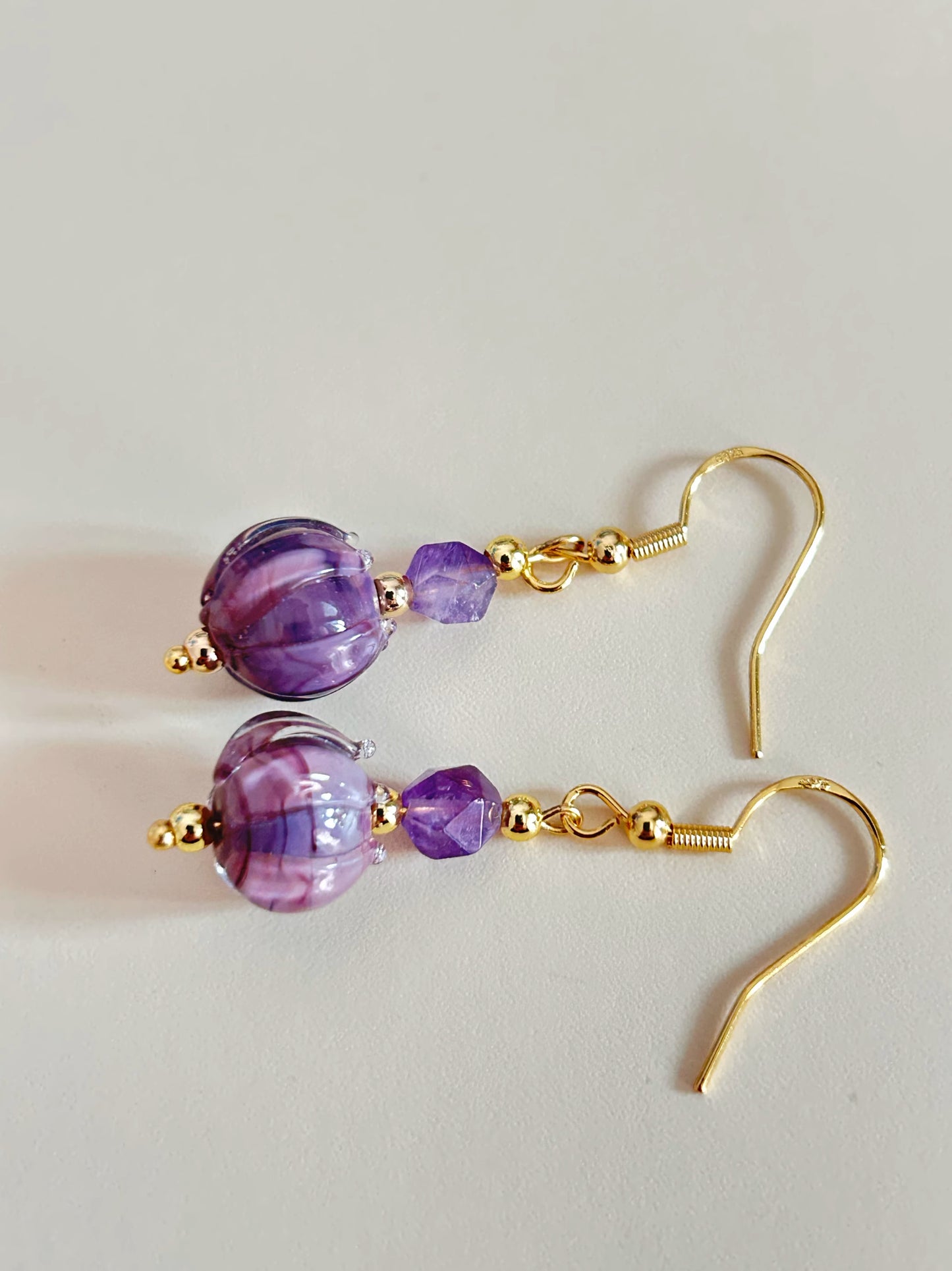 Elegant Purple Amethyst Earrings