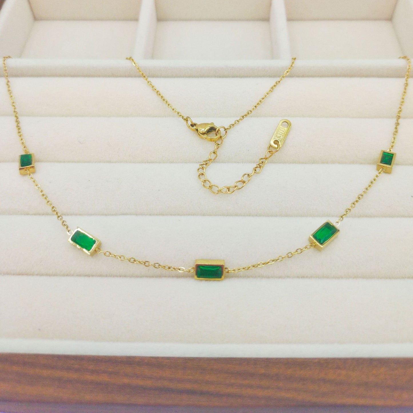 Colorful Rectangular Gem Bracelet