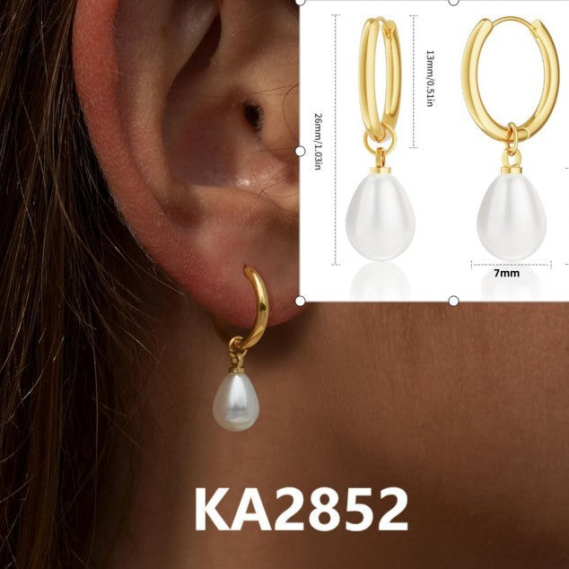 Water Drop Pearl Earrings