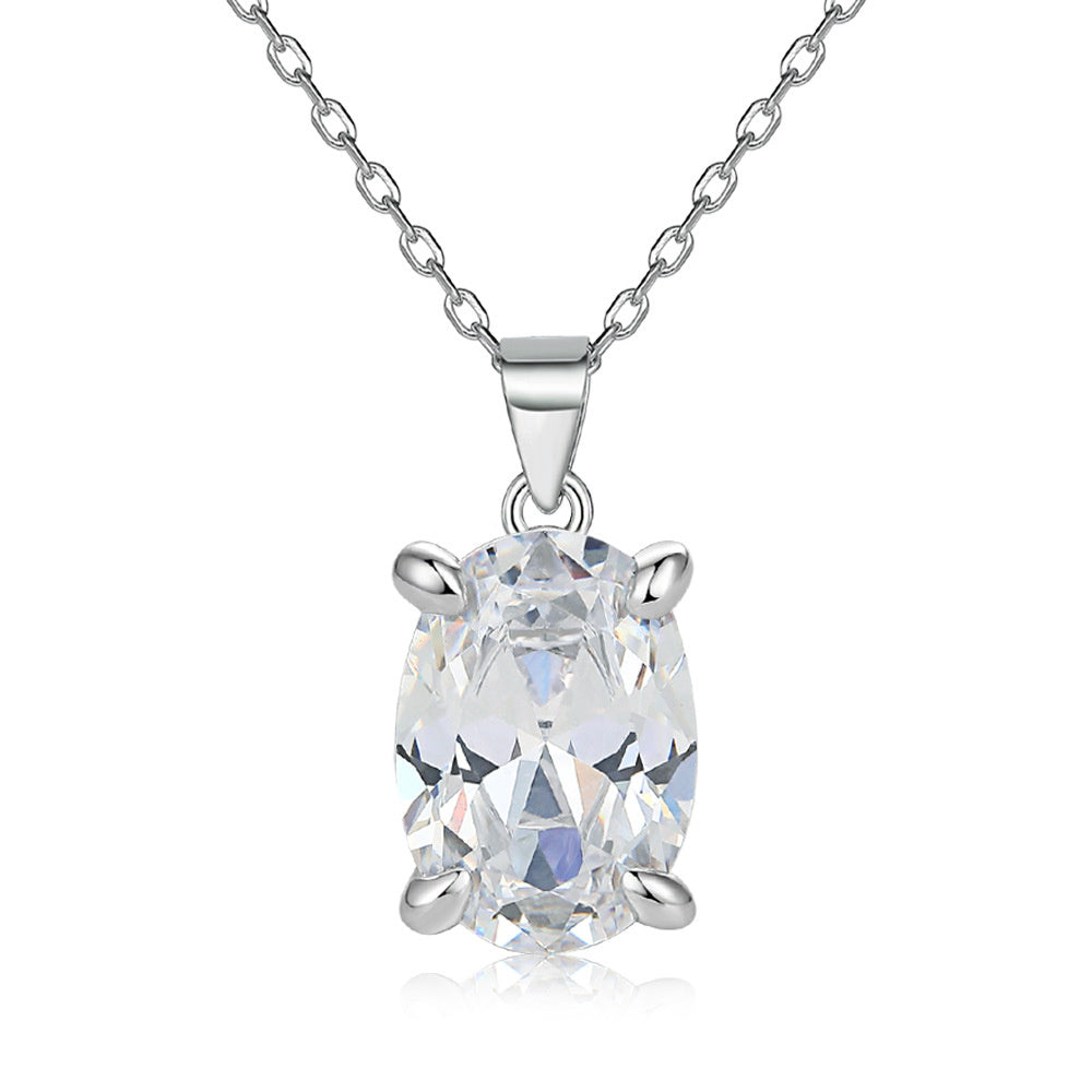 Elegant Oval Gem Necklace Set